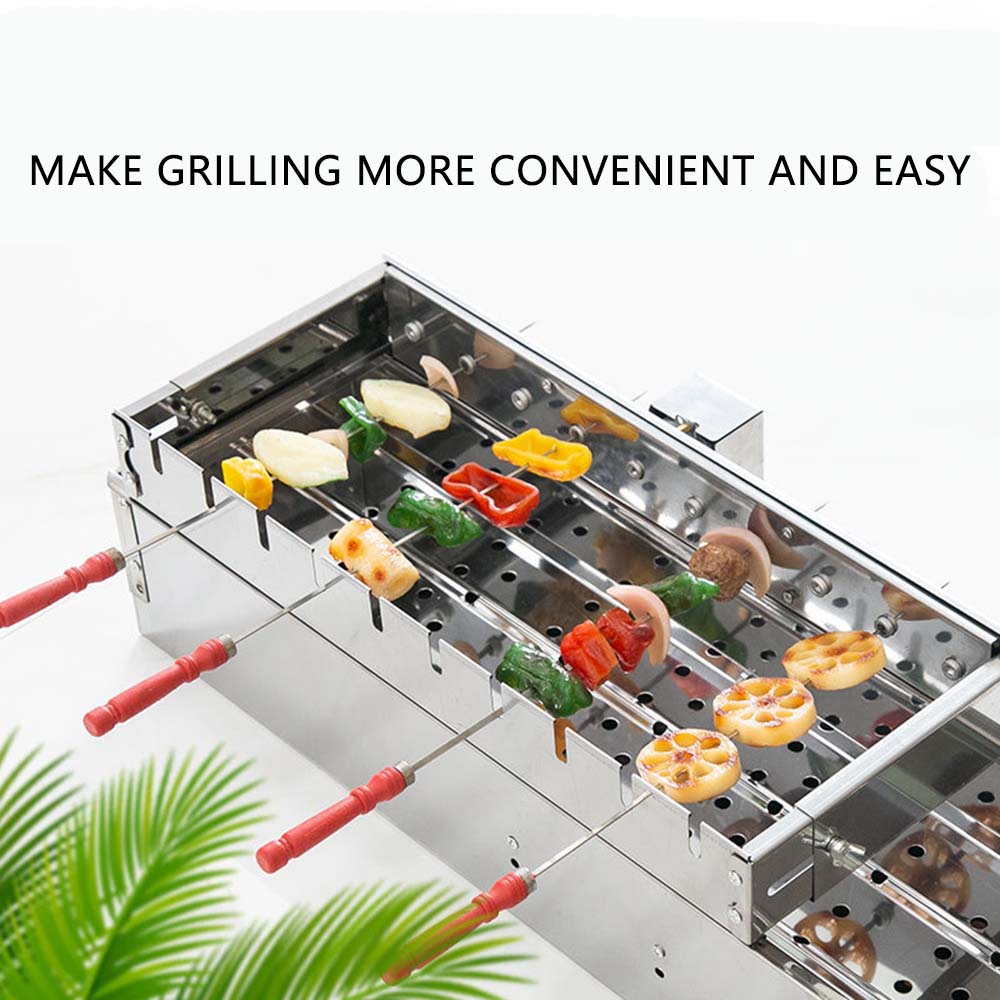 Hot Dog Roller Grill - Commercial Stainless Steel Grill Skewers Full-automatic
