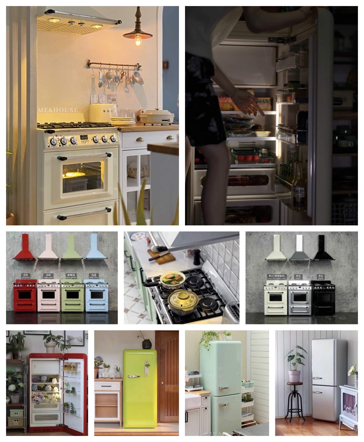 Commercial Kitchen Fridge - 1/6 Modern Miniature Kitchen Furniture Blythe/BJD