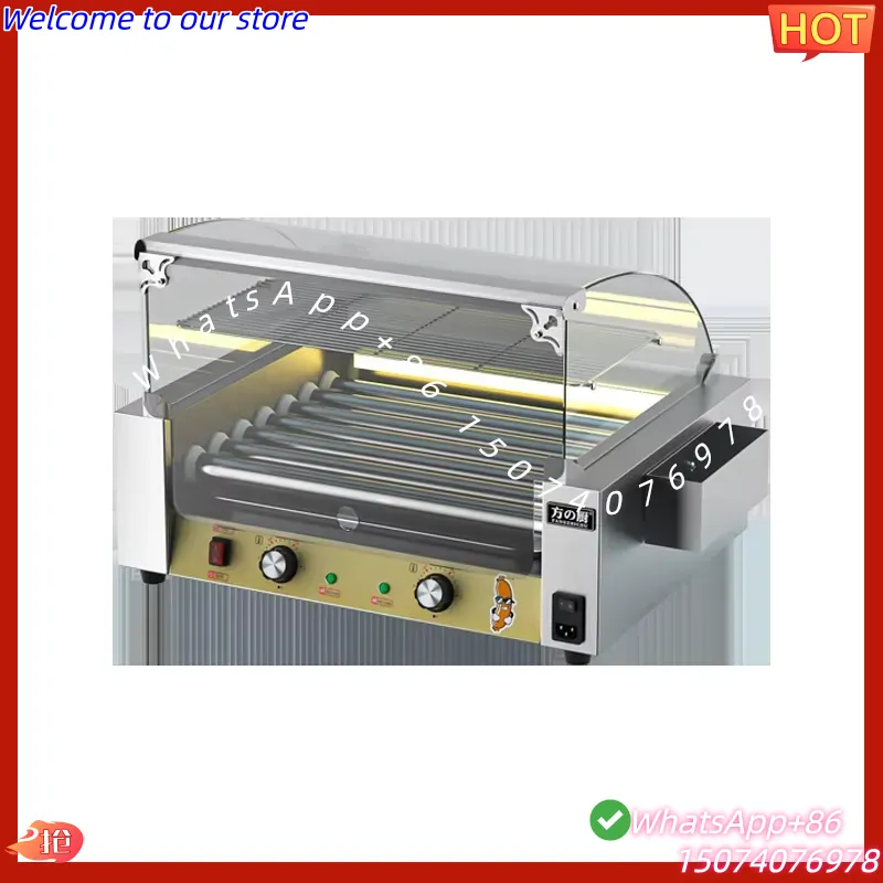 Hot Dog Roller Grill - 2026 Temp Control BBQ Machine Model