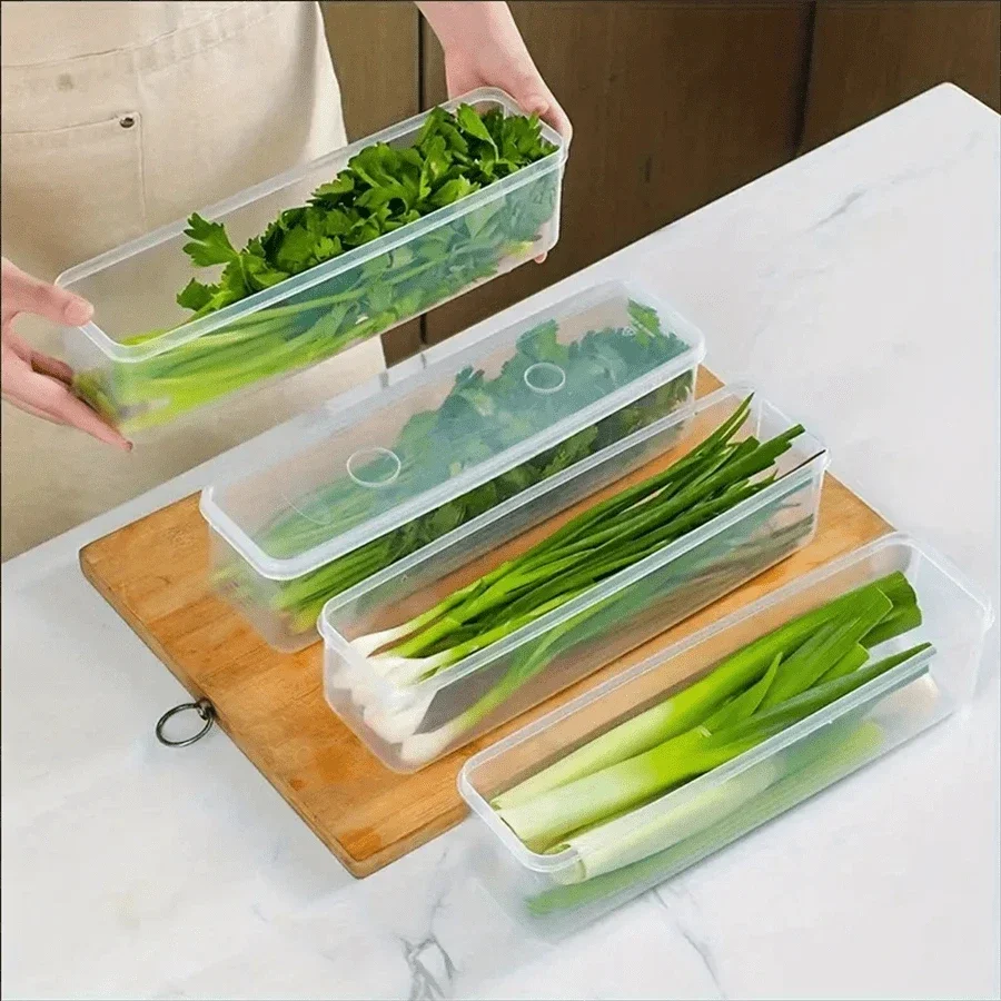 Commercial Kitchen Utensil Organizer - 1/4Pcs Refrigerator Storage Boxes With Lid