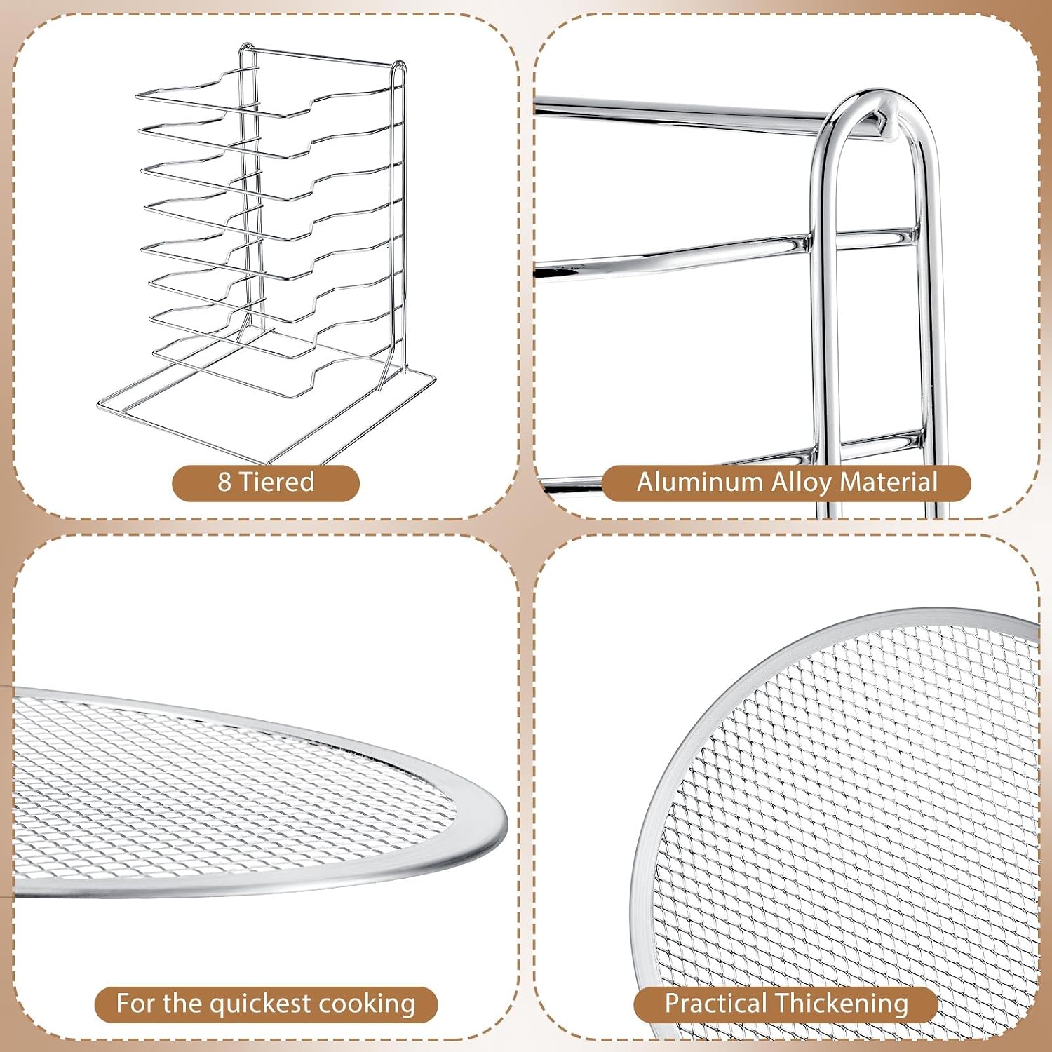 Pizza Rack 8 Tiered Stand With - đánh giá và giá Commercial Kitchen Set
