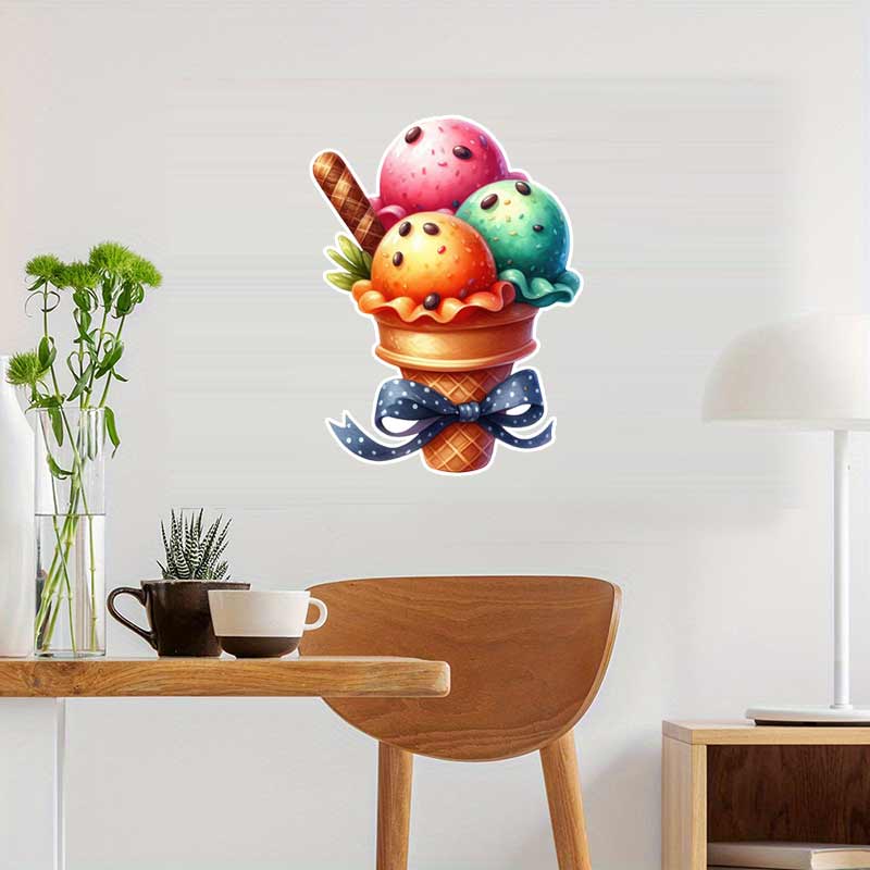 Summer Ice Cream Wall Stickers - đánh giá và giá Commercial Kitchen Fridge