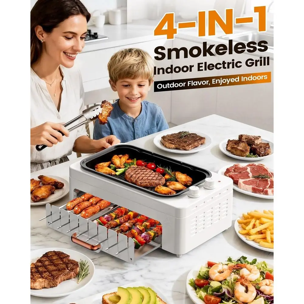 4-in-1 Indoor Countertop Grill - đánh giá và giá Hot Dog Roller Grill