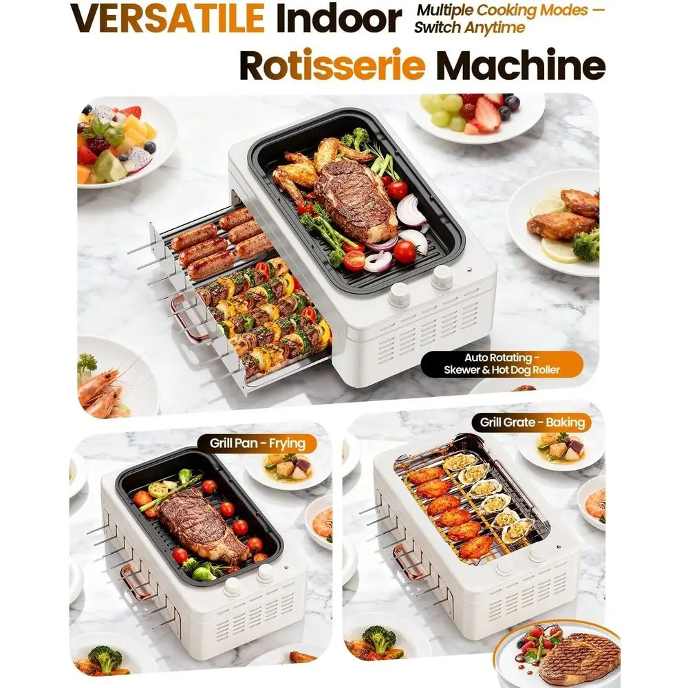 4-in-1 Indoor Countertop Grill - đánh giá và giá Hot Dog Roller Grill