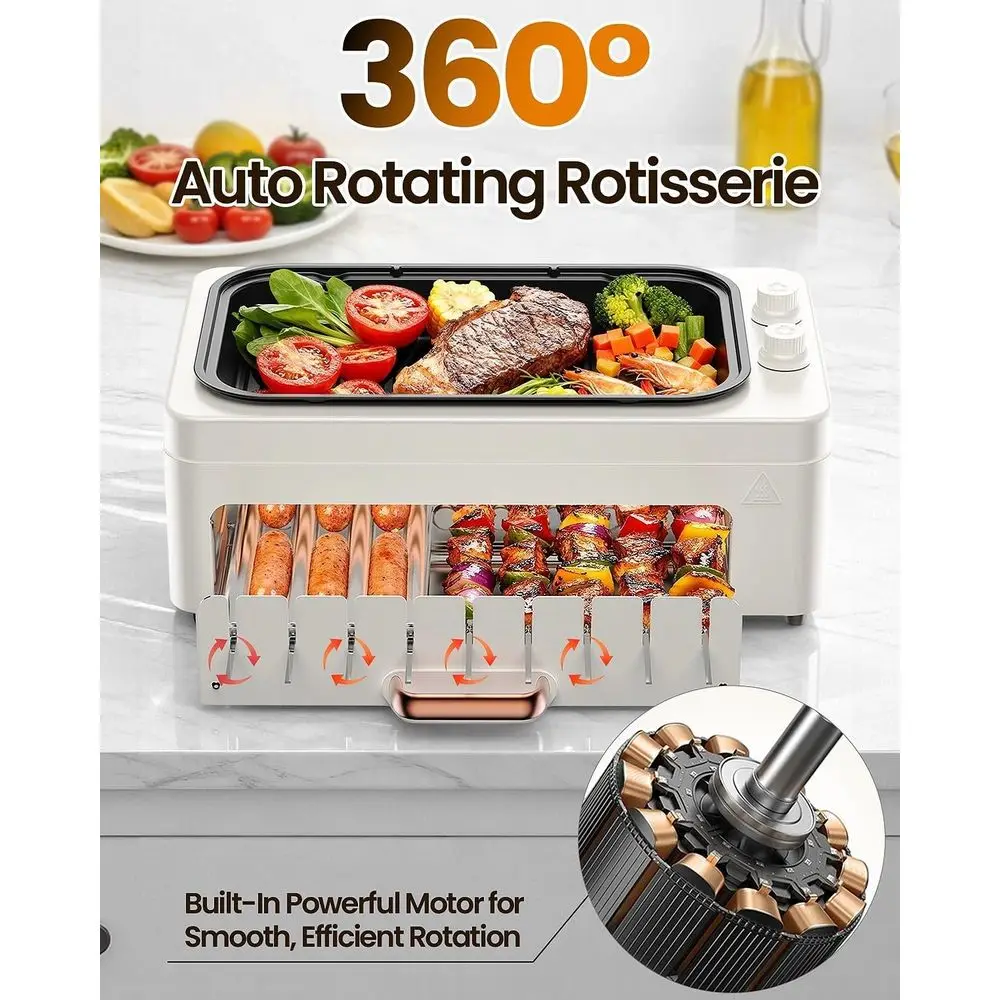 4-in-1 Indoor Countertop Grill - đánh giá và giá Hot Dog Roller Grill