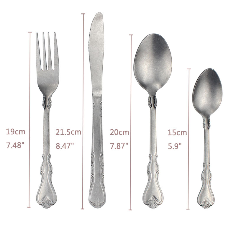 4 Cái/bộ Tay Vintage Dao Muỗng - đánh giá và giá Commercial Kitchen Set