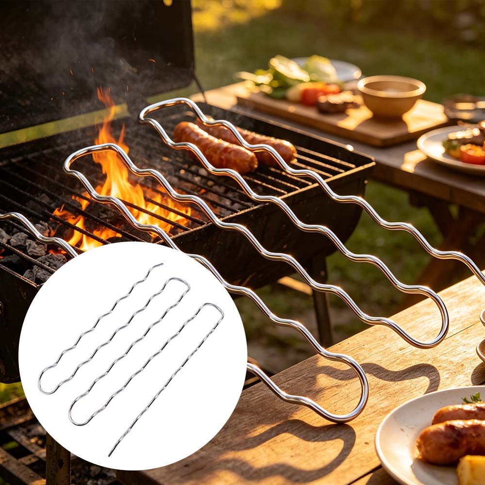 Stainless Steel BBQ Sausage Ro - đánh giá và giá Hot Dog Roller Grill