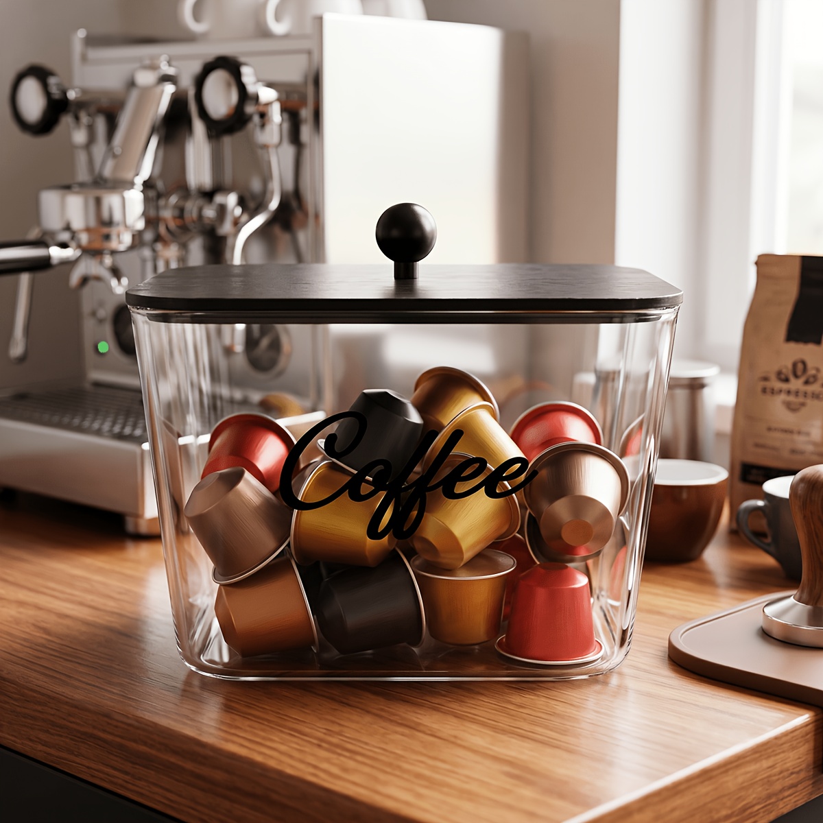 Coffee Pod Holder with Lids Pl - đánh giá và giá Commercial Kitchen Utensil Organizer