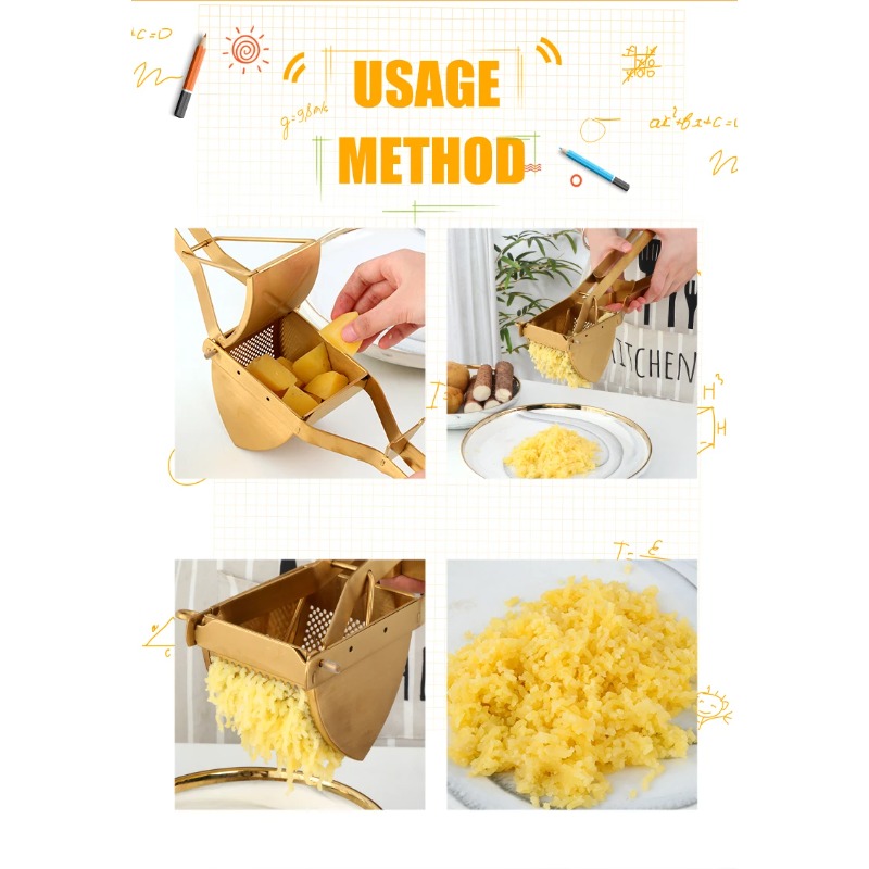 1pc Gold Potato Ricer Manual L - đánh giá và giá Commercial Kitchen Manufacturers