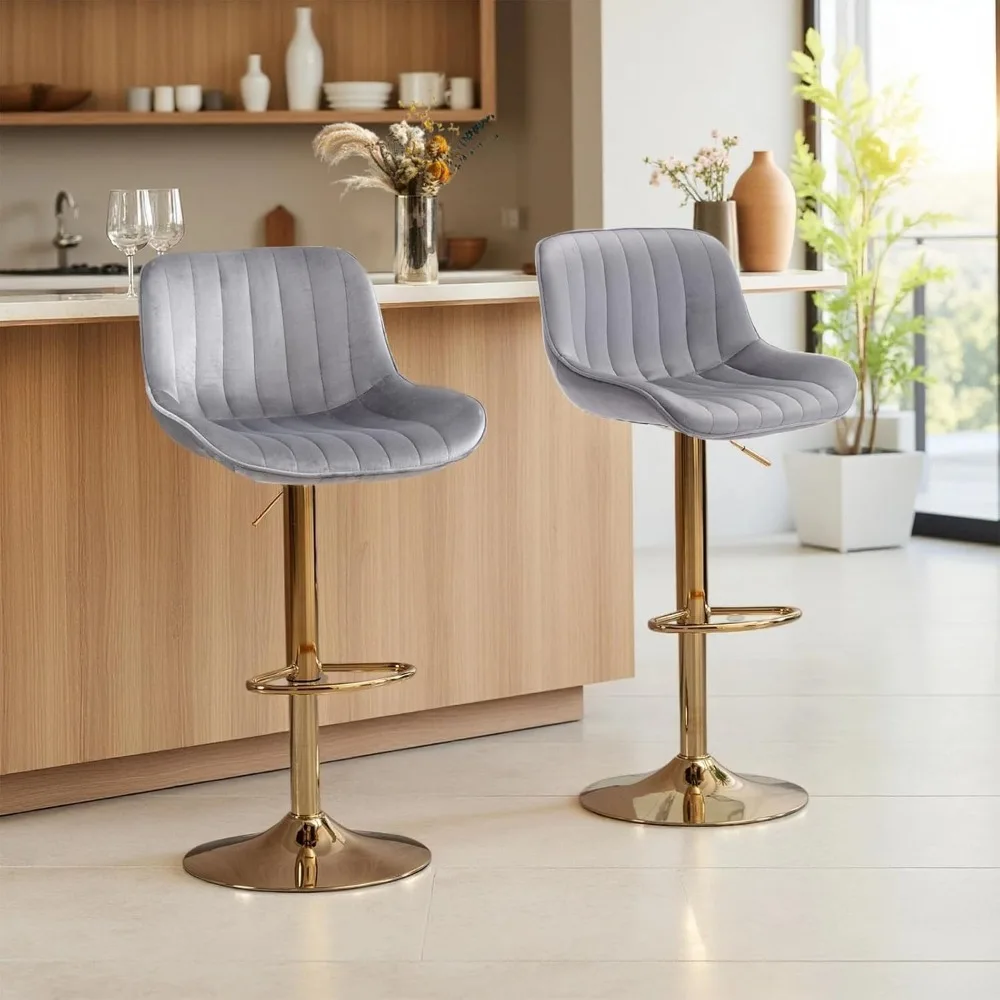 Modern Gold Velvet Bar Stools  - đánh giá và giá Commercial Kitchen Counter