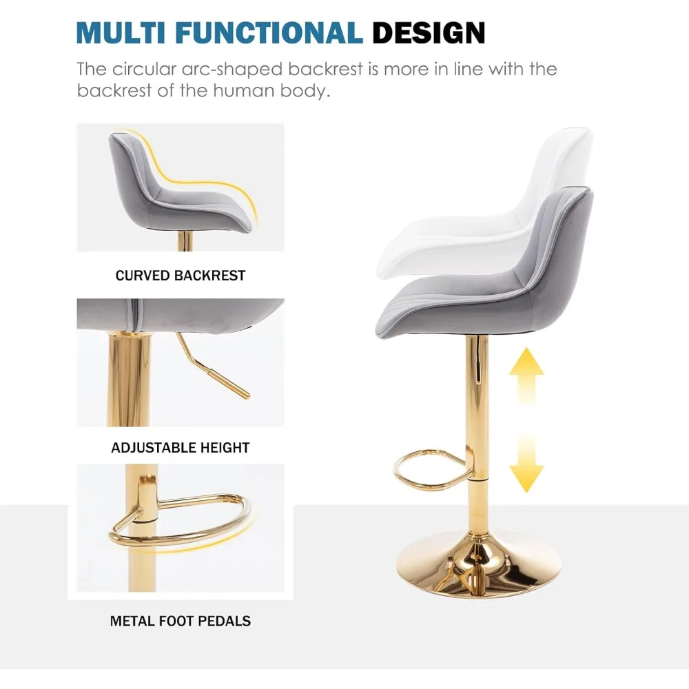 Modern Gold Velvet Bar Stools  - đánh giá và giá Commercial Kitchen Counter