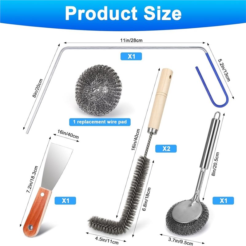 ABUN-Deep Fryer Cleaner Brush  - đánh giá và giá Commercial Kitchen Deep Cleaning