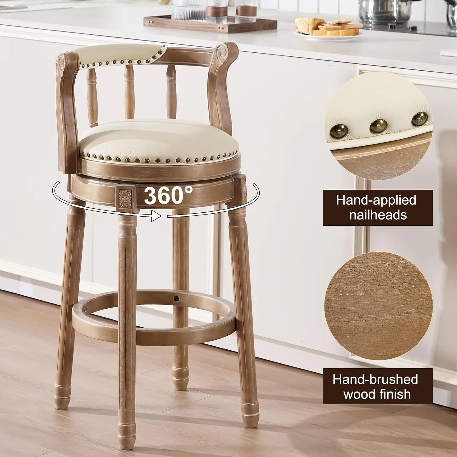 Bar Stools Swivel Genuine Beig - đánh giá và giá Commercial Kitchen Counter