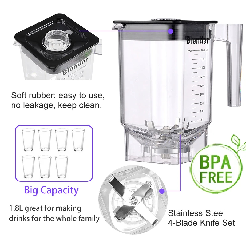 2024 Industrial Heavy Duty 180 - đánh giá và giá Commercial Blender Heavy Duty