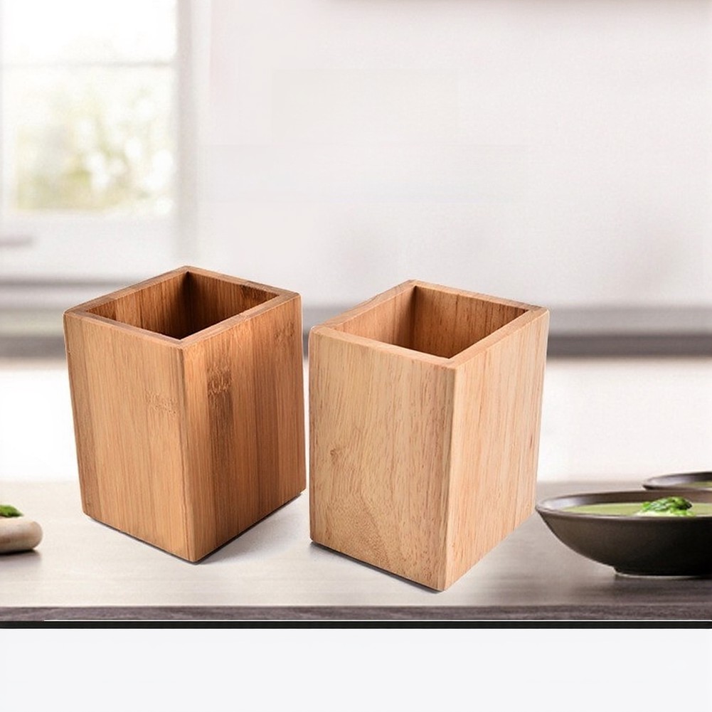 Solid Wood Utensil Holder for  - đánh giá và giá Commercial Kitchen Layouts
