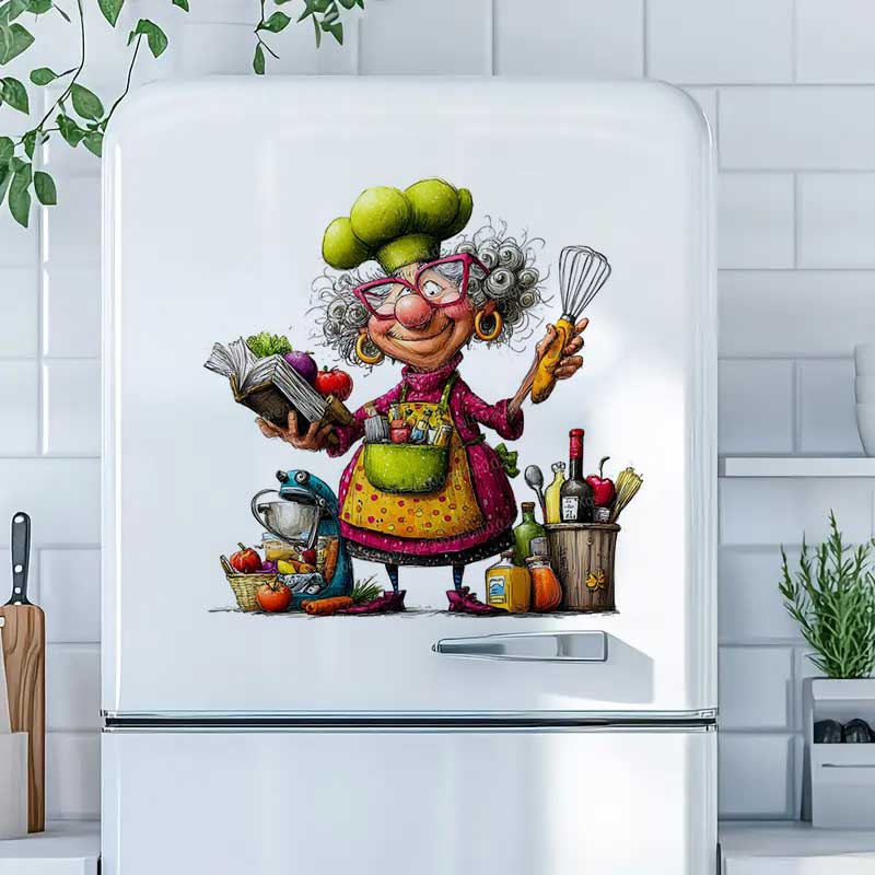 Funny Cooking Ladies Decal Sti - đánh giá và giá Commercial Kitchen Fridge